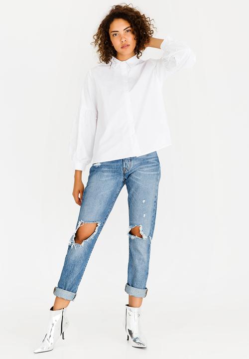 STYLE REPUBLIC - Pearl Detail Shirt White