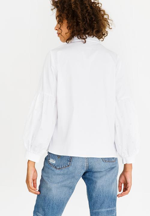 STYLE REPUBLIC - Pearl Detail Shirt White