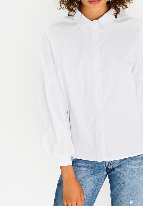 STYLE REPUBLIC - Pearl Detail Shirt White