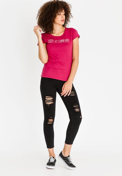 Lizzy - Crysanthe Logo Tee Cerise Pink