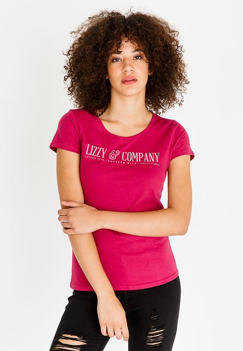 Lizzy - Crysanthe Logo Tee Cerise Pink