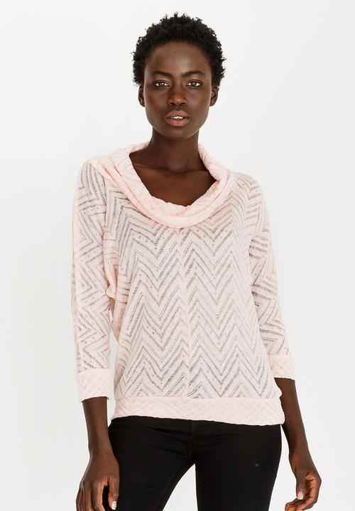 edit - Light Weight Cowl Neck Jersey Coral
