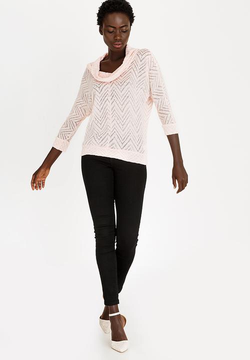 edit - Light Weight Cowl Neck Jersey Coral