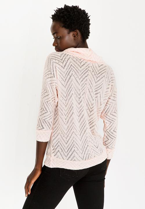 edit - Light Weight Cowl Neck Jersey Coral