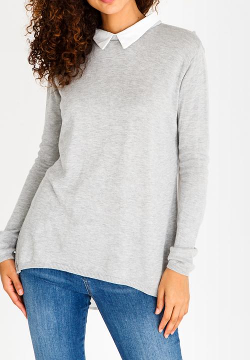 edit - Twofer T-shirt Grey Melange
