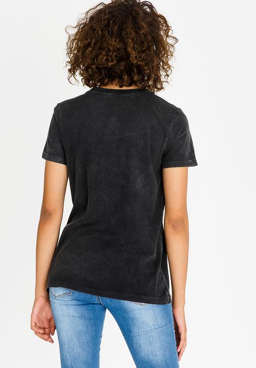 Brave Soul - Tee with Stud Detail Black