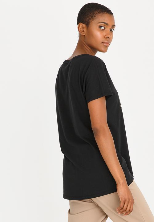 Converse - Metallic Detail Tee Black