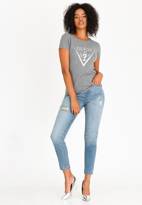 GUESS - Guess Tri Tee Mid Grey