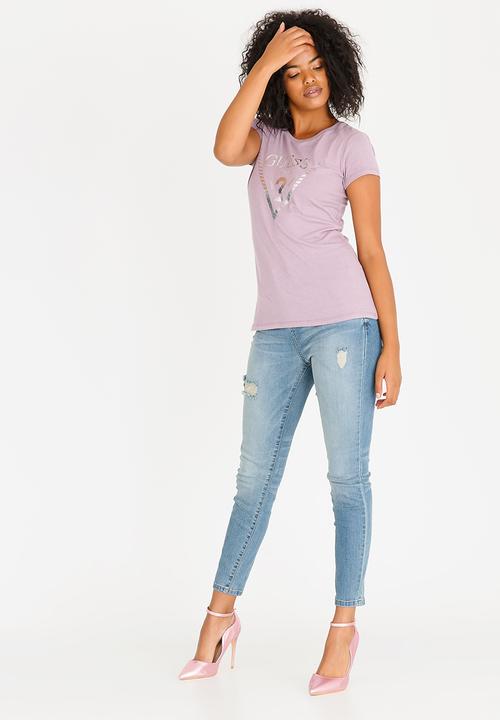 GUESS - Guess Tri Tee Pale Purple
