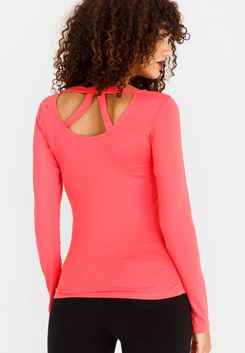 SISSY BOY - Melina Tee with Trim Detail Coral