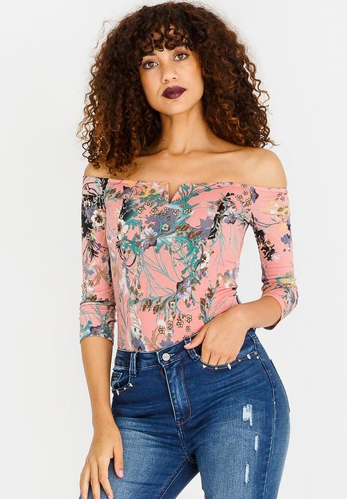 SISSY BOY - Bardot Bodysuit Mid Pink