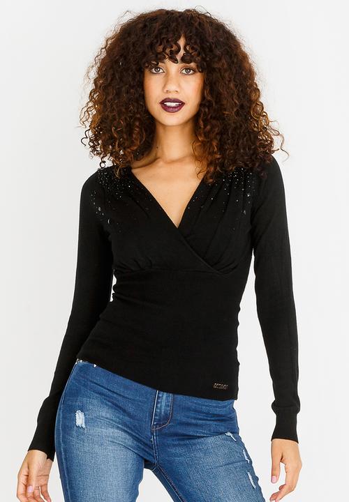 SISSY BOY - Alice Embellishment Top Black