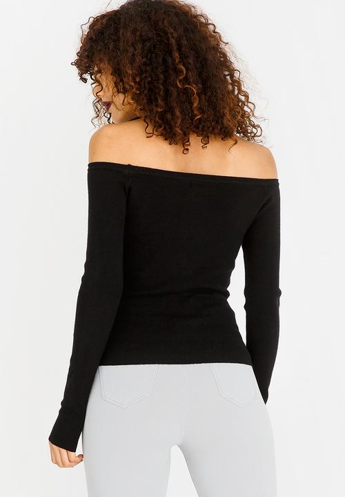 SISSY BOY - Blossom Lace-up Top Black