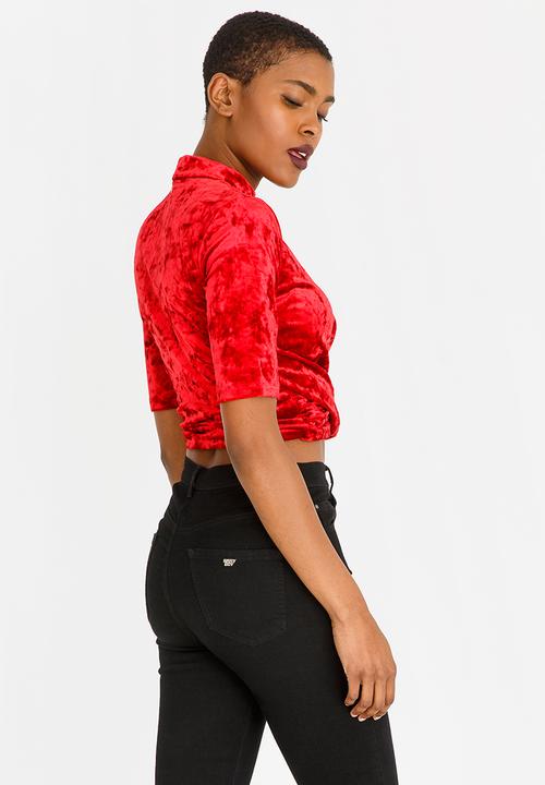 SISSY BOY - Milky Knot Detail Top Red