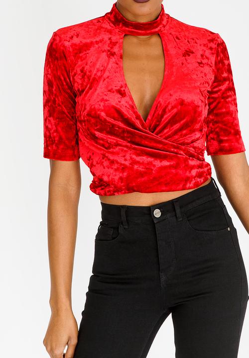 SISSY BOY - Milky Knot Detail Top Red