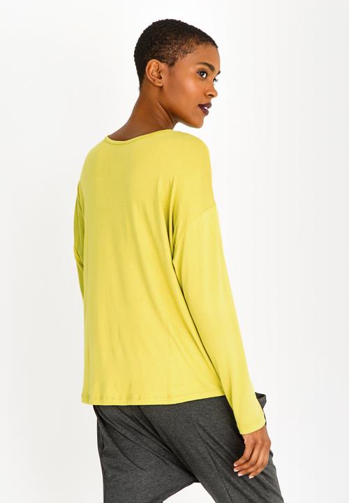Slick - Serena Criss Cross Top Chartreuse