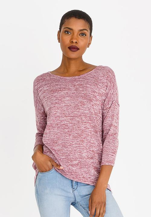 edit - Cross Over Back Top Burgundy