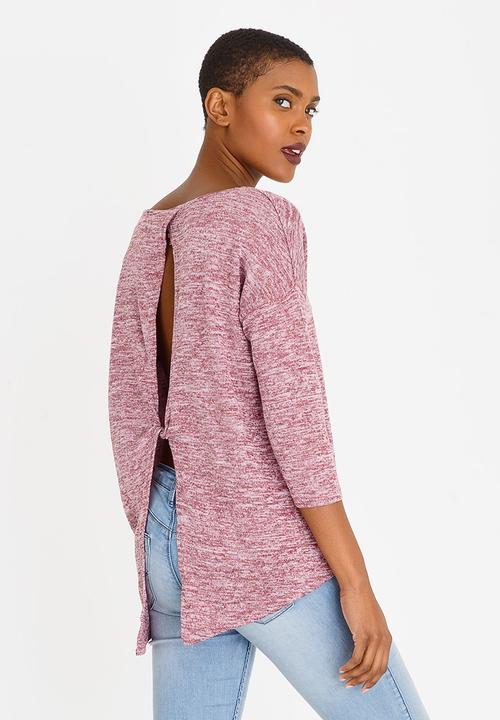 edit - Cross Over Back Top Burgundy