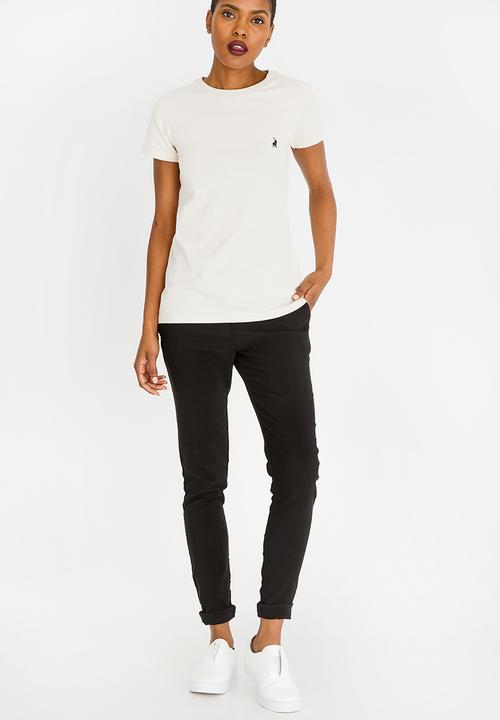 POLO - Allie Short Sleeve Pony Tee Stone