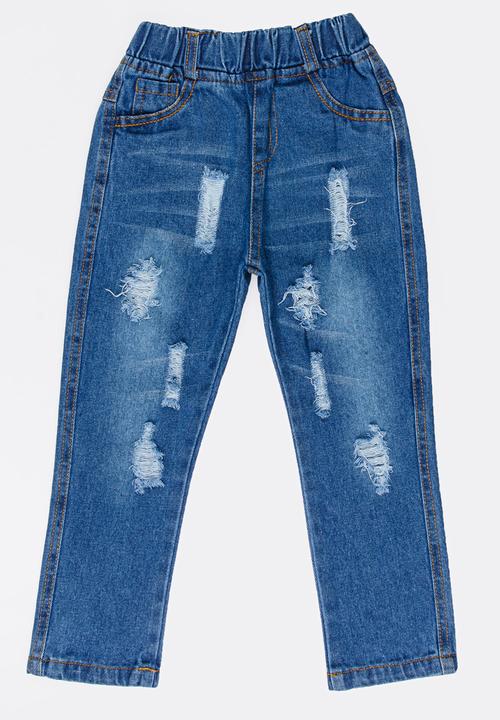 Pop Candy - Girls Slim Leg Jeans Pale Blue