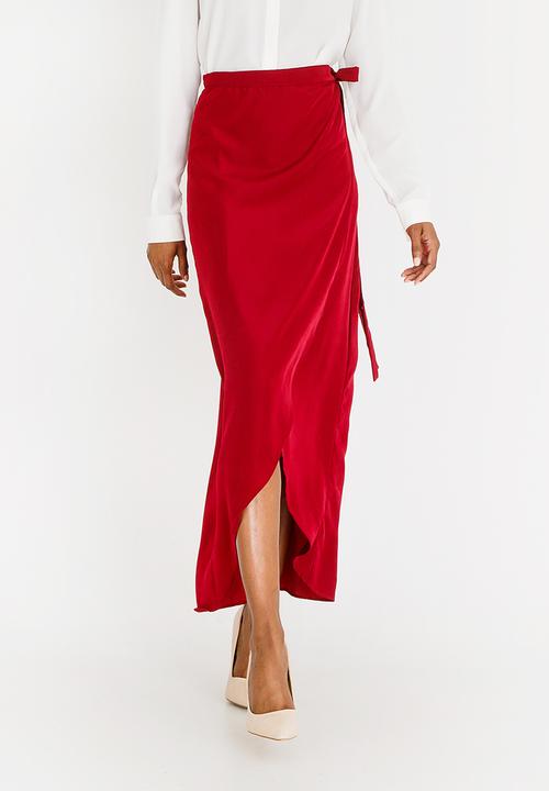 edit - Wrap Over Skirt Burgundy