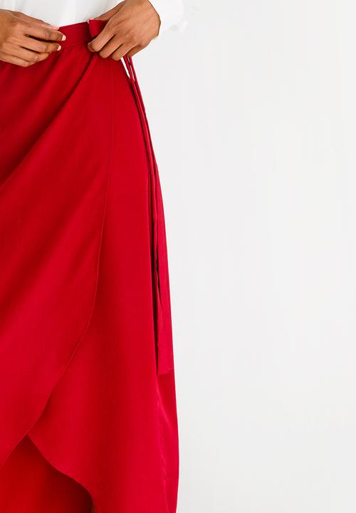 edit - Wrap Over Skirt Burgundy