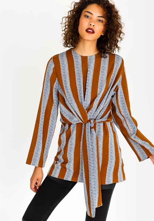 STYLE REPUBLIC - Self-tie Blouse Multi-colour