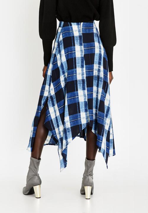 STYLE REPUBLIC - Asymmetrical Skirt Blue and White