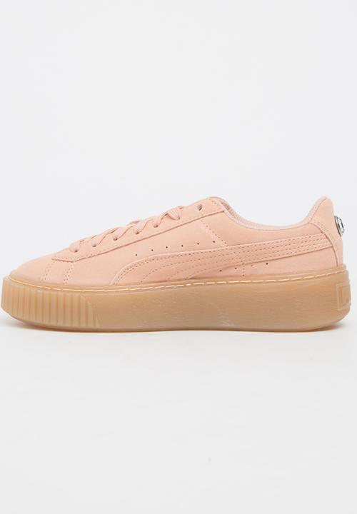 PUMA - Puma Suede Platform Jewel Sneaker Peach