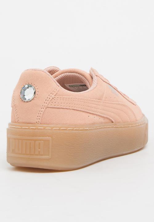 PUMA - Puma Suede Platform Jewel Sneaker Peach