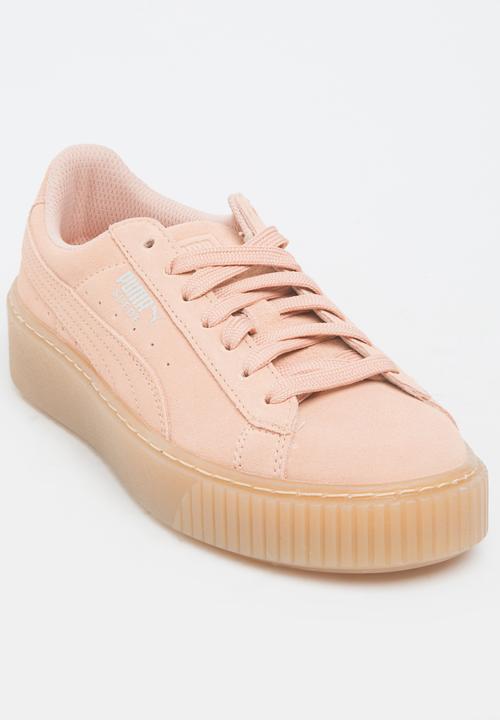 PUMA - Puma Suede Platform Jewel Sneaker Peach
