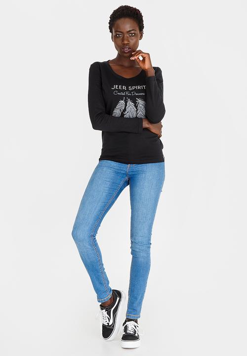JEEP - Embroidered Detail Tee Black