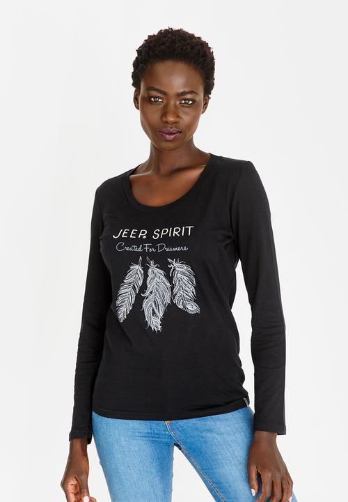JEEP - Embroidered Detail Tee Black