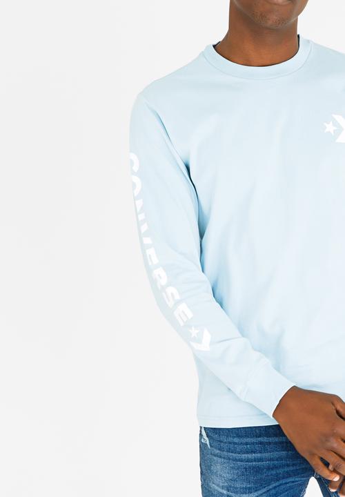 Converse - Converse Star Chevron Wordmark Tee Pale Blue