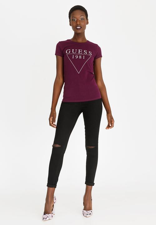 GUESS - Guess Crew Neck Tee Mid Purple