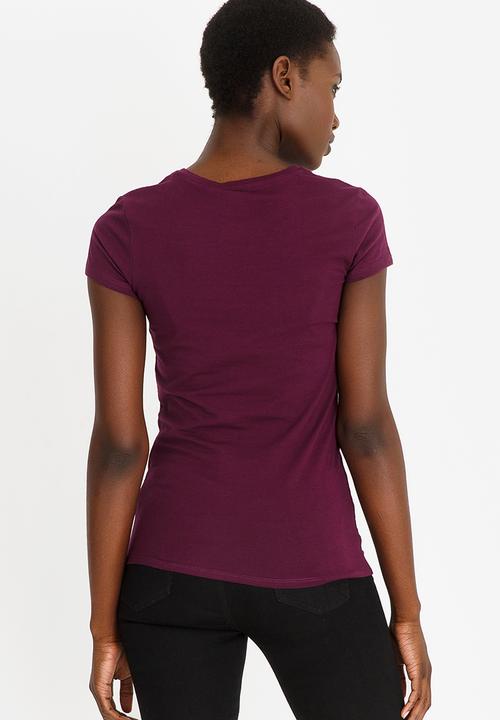 GUESS - Guess Crew Neck Tee Mid Purple