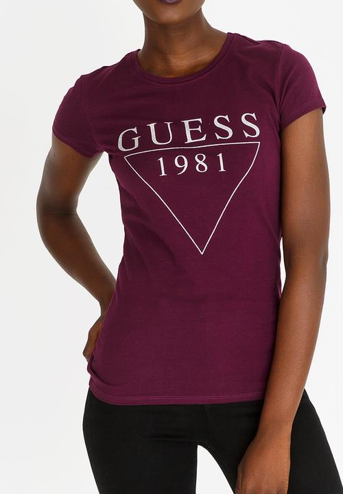 GUESS - Guess Crew Neck Tee Mid Purple