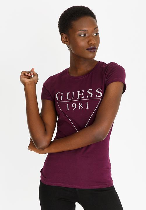 GUESS - Guess Crew Neck Tee Mid Purple