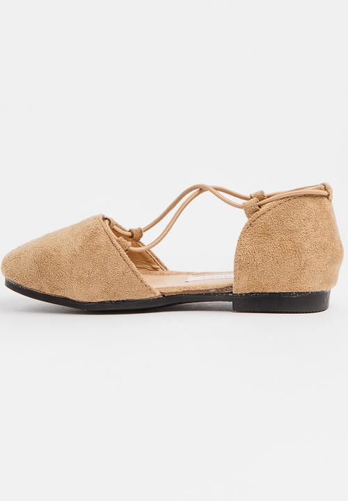Pop Candy - Criss-Cross Slip On Nude