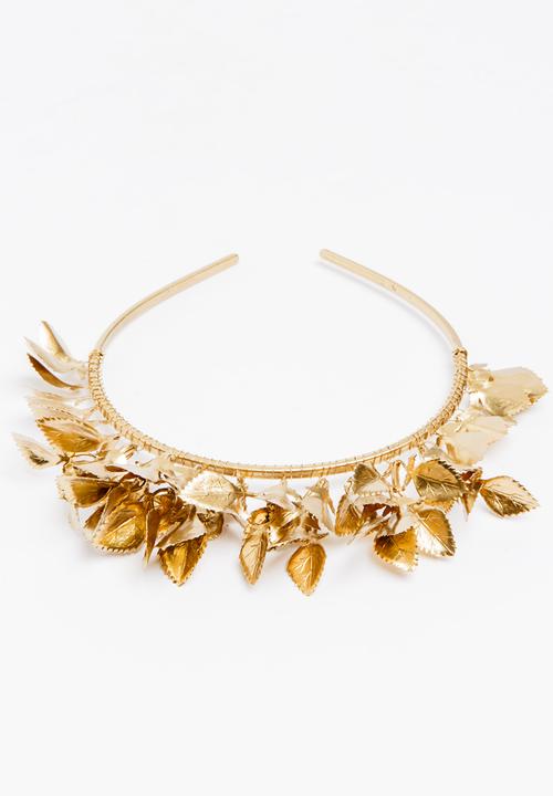 Jewels and Lace - Leaf Aliceband Gold