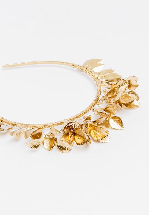 Jewels and Lace - Leaf Aliceband Gold