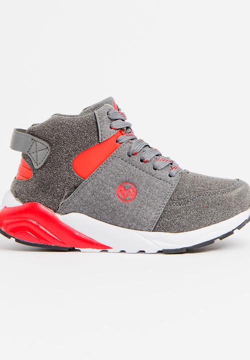 Bubblegummers - High Top Lace Up Sneaker Grey