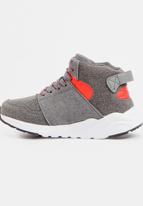 Bubblegummers - High Top Lace Up Sneaker Grey