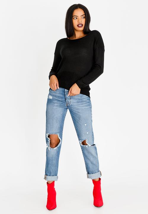 Revenge - Long Sleeve Top Black