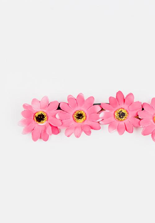 Jewels and Lace - Floral Headband Pale Pink