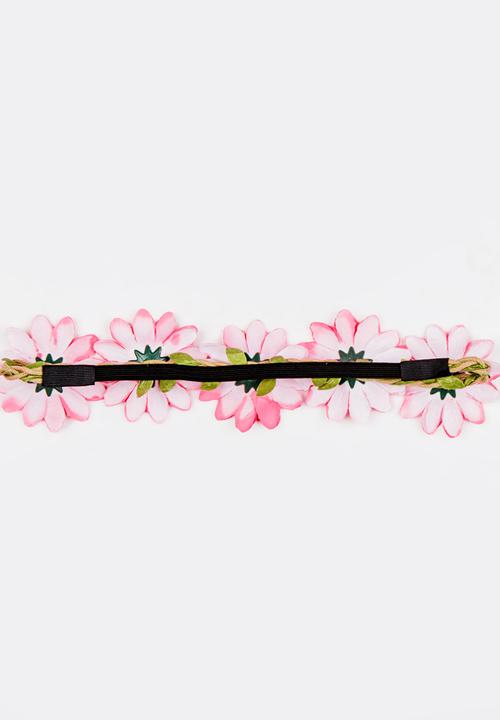 Jewels and Lace - Floral Headband Pale Pink