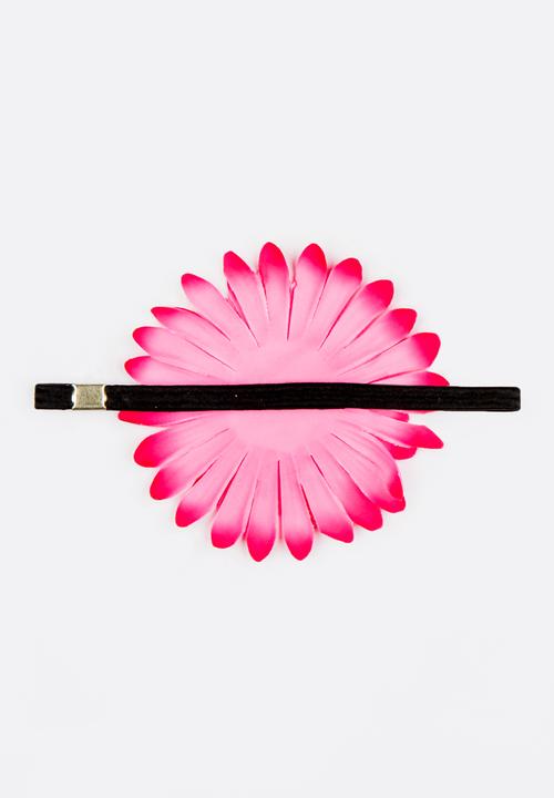 Jewels and Lace - Flower  Headband Dark Pink