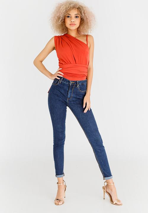 STYLE REPUBLIC - Multi Wrap Bodysuit Orange