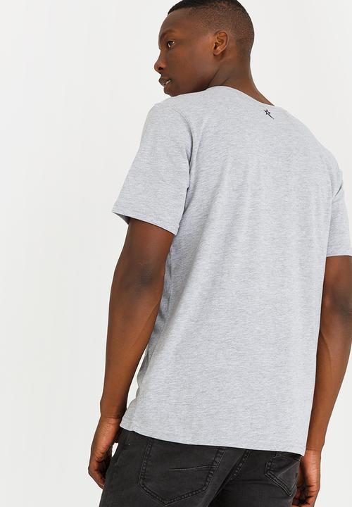 SOVIET - Leeds Crew Neck Logo Tee Grey Melange