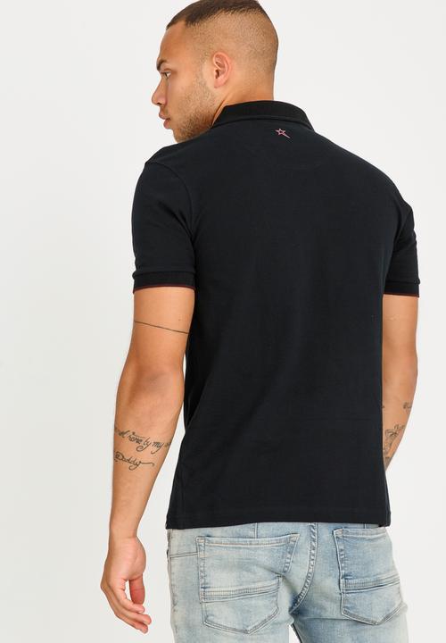 SOVIET - Swansea Pique Golfer Black